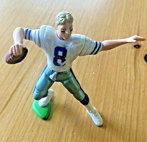 Troy Aikman Dallas Cowboys Action Figure Football #8 1999 NFL Fan Souvenir 4”