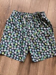 Size 12 Youth Crewcuts by jcrew boys navy blue, blue and green Fish swim trunks - Picture 1 of 10