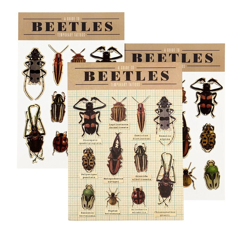 DOTCOMGIFTSHOP Rex London BEETLES TEMPORARY TATTOOS (2 SHEETS)