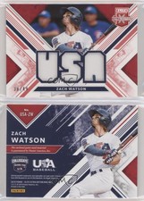 2019 Panini Elite Extra Edition USA National Team Materials Red /49 Zach Watson