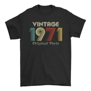 T-shirt vintage 1971 divertente ricambi originali maglietta 54° compleanno regalo stile retrò - Foto 1 di 4