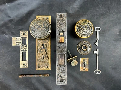 Juego de puerta de entrada Branford Victoriano Eastlake bambú estético. B-11721 Foto 1 de 4