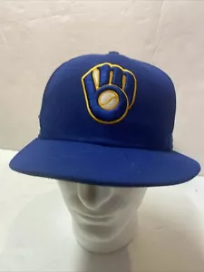 Milwaukee Brewers NEW ERA Official On-Field 59Fifty Fitted Baseball Hat 7 1/2 - Picture 1 of 8