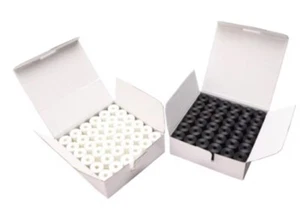 MACHINE EMBROIDERY PRE-WOUND BOBBINS GUNOLD CORELESS L STYLE 70D/2 WHITE BLACK - Picture 1 of 17