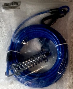 10 ft. Durable Dog Tie-Out Cable Leash, Large Dog, Metal Wire Steel Chain Leash - Picture 1 of 3