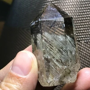 Phantom Natural Quartz Crystal Wand Point Healing G112716-G - Picture 1 of 9