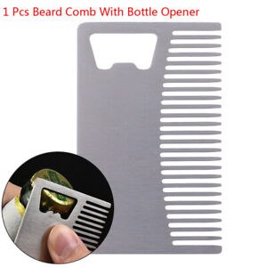 Portable Stainless Steel Beard Mustache Hair Beard Care Comb With Bottle Open,R1