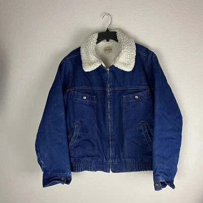 Saugatuck Drygood Denim Sherpa Jacket Size 42 Vintage Y2K - Image 1 of 4