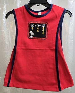 Girls Vintage Danskin Snoopy & Woodstock Red Dress With Blue Trim Size 6X - Picture 1 of 7