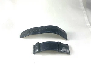 Authentic Baume Mercier Black Leather Watch Band for Deployant Clasp 22mm - Bild 1 von 5