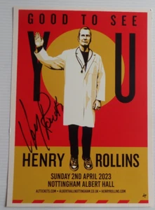 HENRY ROLLINS AUTOGRAPHED TOUR FLYER, BLACK FLAG AND GET IN THE VAN. - Picture 1 of 1