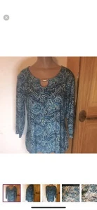Damen Croft Barrow blau Paisley Tunika PM - Bild 1 von 7