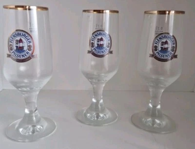 6 Stück Flensburger Pilsener Biergläser ,  0,2l, Neu - Bild 1 von 3