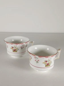 Set Of Two Wedgwood "Bianca" Pattern Williamsburg Tea Cups - Picture 1 of 16