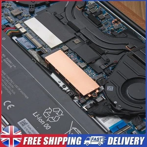 Dissipateur thermique cuivre M.2 386,4w/(m.k) 2280 SSD refroidisseur cuivre pour SSD M.2 NVMe 2280 - Photo 1/12