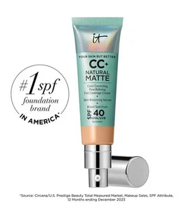 IT Cosmetics Your Skin But Better CC+ NATURAL MATTE SPF40 MEDIUM 09/2025 - Picture 1 of 8