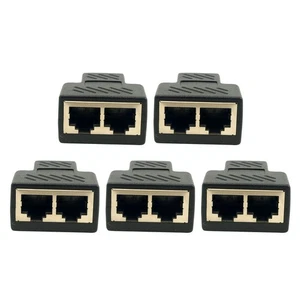  5pcs RJ45 Femmina da 1 a 2 Porta Adattatore femminile Adattatore RJ45 - Foto 1 di 12
