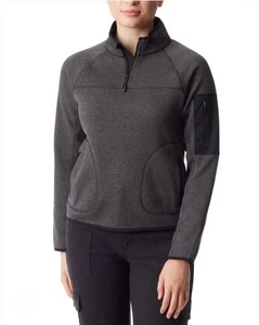 Bass Outdoor Mixed-Media Pullover Pulli Damen M grau halber Reißverschluss - Bild 1 von 19