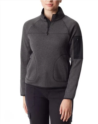 Suéter Pullover Bass Exterior Medios Mixtos Para Mujer M Gris Media Cremallera Cierre Foto 1 de 4