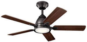 44" Kichler Arvada Anvil Iron LED Ceiling Fan with Wall Control - Picture 1 of 1