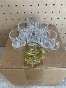 Bicchieri Vintage Federal Glass Mini Birra Stein Clear Shot 7 Totali 6 Trasparente 1 Ambra - Foto 1 di 8