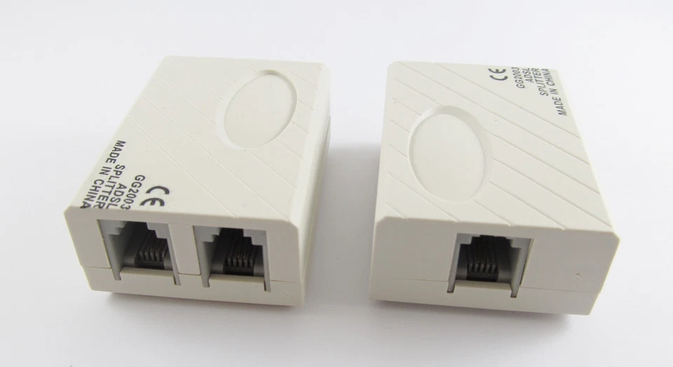 10 Stck. Neu ADSL Breitband Modem Telefon Telefon Leitung Splitter Filter RJ11 45 - Bild 1 von 4