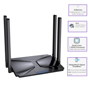 Wireless signal repeater WiFi6 Router AX3000 Dual Band WiFi Extender Amplifier - Picture 1 of 8