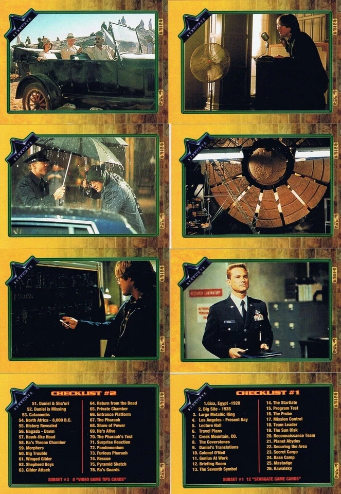 STARGATE ORIGINAL 1st MOVIE COMPLETE BASE SET OF 100 NON-TRADING CARDS PLUS ! - Image 1 of 1