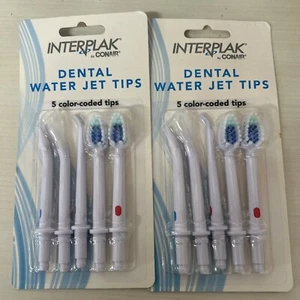 2 Sets Conair Interplak Replacement Dental Water Jet Tips 5 Color Coded SWJ5RP - Picture 1 of 2