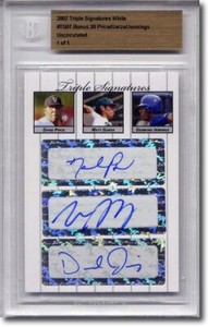 DAVID PRICE * Matt GARZA * Desmond JENNINGS * Rookie Autograph BGS Auto RC 1/1