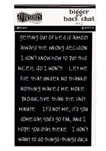 New Dyan Reaveley's Dylusions Bigger Back Chat Stickers - Black Set #2 - Picture 1 of 1
