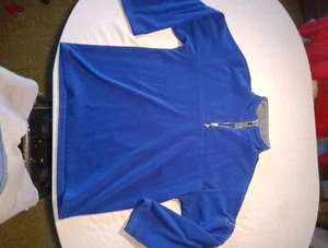 Foot Locker Men’s 3XL Quarter Zip Fleece Blue Pullover XXXL. 0318 - Picture 1 of 8