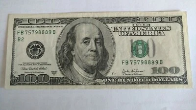 FR-2179B 2003 A Federal Reserve Note District B2 New York {A Repeater Serial  #} - Image 1 of 4