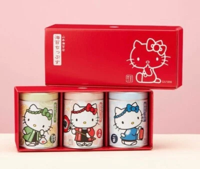 Juego de 3 sabores Hello Kitty bocadillo de algas crujientes nori chips japoneses Foto 1 de 4