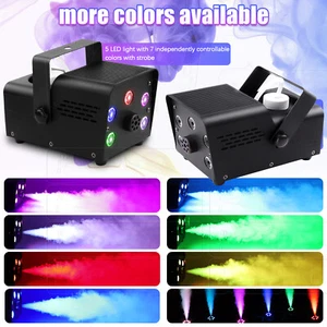 Máquina de niebla 2 piezas 500W RGB 5 LED luz de escenario Halloween disco club efecto humo - Imagen 1 de 13