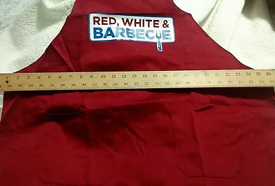 New Superior uniform  RED,WHITE & BARBECUE   Apron 73908 NS one size fits most - Image 1 of 4