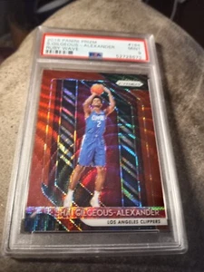Shai Gilgeous-Alexander RC 2018 Prizm Ruby Wave Prizm PSA 9 MINT Rookie! Thunder - Picture 1 of 2
