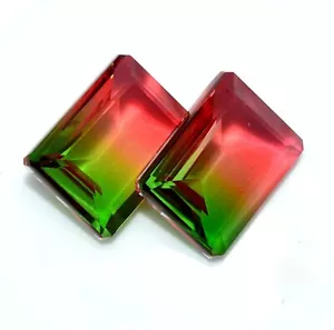 15x11 mm Multi Color Fabulous Doublet Achteckschliff Paar 16,93 kt lose Edelsteine - Bild 1 von 3
