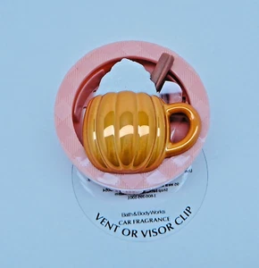BATH & BODY WORKS PUMPKIN SPICED LATTE CAR FRAGRANCE VENT & VISOR CLIP NEW - Picture 1 of 6