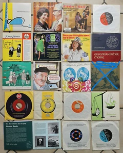 7" Vinyl , 19 Schallplatten Konvolut  Hits 1950-70er Polydor Decca mit Werbung - Bild 1 von 6