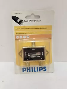 Philips 2-Way Switch Splitter A/B Cable Antenna Game Satellite SWV2007W/17 - Picture 1 of 3