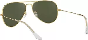 Ray-Ban Aviator Large Metal RB3025 L0205 58mm Gold with G-15 Green Lenses - Picture 1 of 9