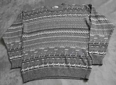 Suéter Damon Hombre Alto XLT Gris Tejido Isla Justa Manga Larga Pullover Foto 1 de 4