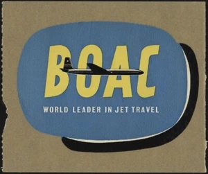 GRAN BRETAÑA, 1959. Calcomanía pelar equipaje BOAC - Imagen 1 de 1