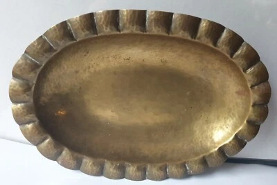 TOP großes Art Deco Tablett / Schale handgetrieben Nr 846 Messing Gr. 34/24 /5cm - Bild 1 von 4