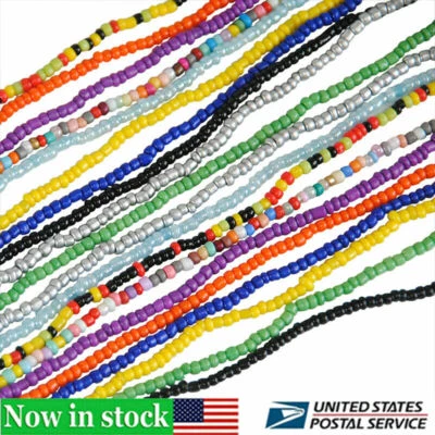 Juego de 10 piezas de joyería simple multicolor para mujer cadena de cintura con cuentas de arroz danza vientre EE. UU. Foto 1 de 4