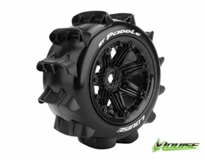 Louise ST-Paddle 1/8 Truck Reifen auf 3.8 Beadlock Felge schwarz #LOUT3290B - Bild 1 von 1