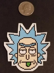 rick and morty sticker *** 8 bit ricker sticker *** cartoon sticker - Picture 1 of 1