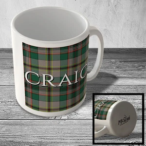 MUG_CLAN_607 CRAIG surname (Craig Ancient Tartan) (full background) - Scottish M - Picture 1 of 1