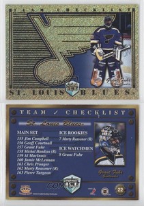 1998-99 Pacific Dynagon Ice Team Checklists Grant Fuhr #22 HOF